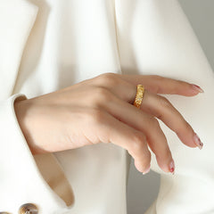 Sun & Moon Cubic Zirconia Band Ring