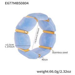 Colorful Resin Link Stretch Bracelet