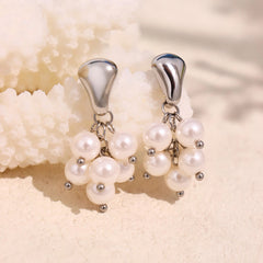 Bead Cluster Drop Earrings