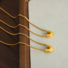 Sculptural Heart Pendant Necklace