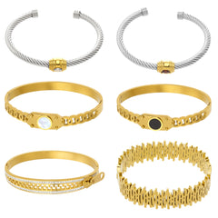 Colored Cubic Zirconia and Enamel Bangle Designs