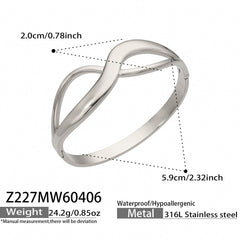 Sculptural Geometric Bangle Bracelet