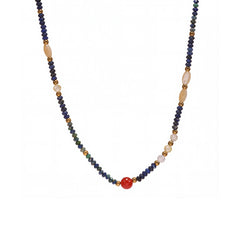 Natural Lapis Beaded Necklace