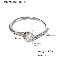 Color Cubic Zirconia Crown Accent Ring