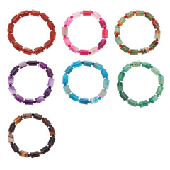 Natural Stone Stretch Bead Bracelet