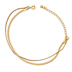Double-Layer Flat Chain Bracelet