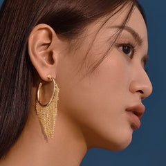 Daphne Statement Tassel Drop Earrings
