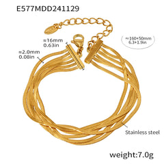 Layered Flat-Chain Bracelet