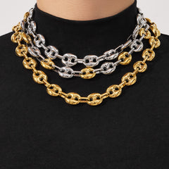 Coffee Bean Link Necklace Bracelet and Waist Chain