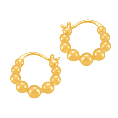Graduated Bead Hoop Earrings
