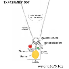 18K Gold-Plated Lemon Charm Jewelry