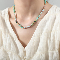 Multicolor Disc Bead Necklace Designs