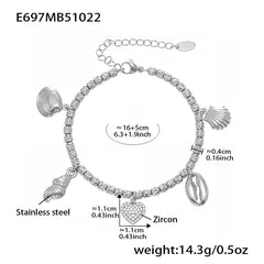 18K Gold-Plated Heart Charm or Bead Bracelet