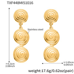 Gold-Tone Spiral Disc Jewelry