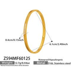 Slim Cubic Zirconia Clasp Bracelet