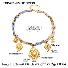 Scarf-Tie Multi-Charm Jewelry Designs