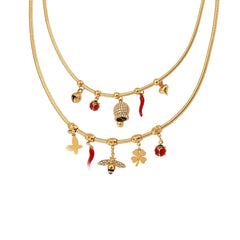 Mixed Charm Collar Necklace