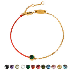 Red Cord Color Accent Bracelet