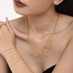 Silver-Tone Initial Necklace, Earrings, Bracelet & Ring