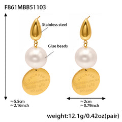 Geometric Disc and Bead Drop Earring Designs