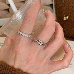 Daphne Dainty Pavé Adjustable Ring
