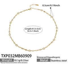 Oval Cubic Zirconia Necklace & Bracelet