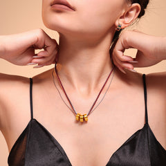 18K Gold-Plated Cubic Zirconia Double-Layer Necklace