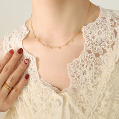 18K Gold-Plated Geometric Charm Necklace Designs