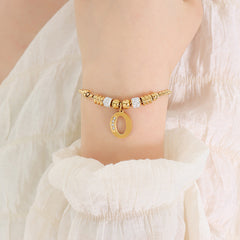 18K Gold-Plated Initial Charm Bracelet