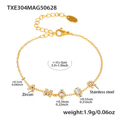 Cubic Zirconia AMOUR Necklace or Bracelet