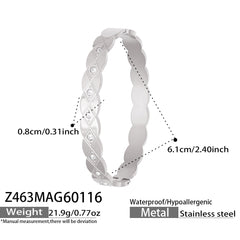 Cubic Zirconia Geometric Bangle Collection