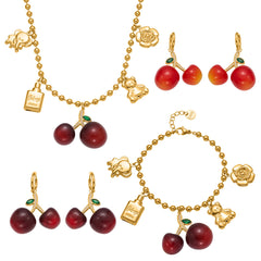 18K Gold-Plated Cherry Charm Jewelry Separates