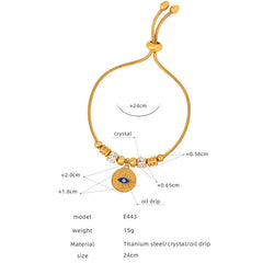 18K Gold-Plated Eye Charm Bracelet