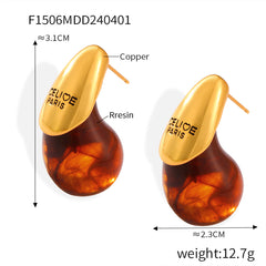 Color Resin Stud and Hoop Earring Designs