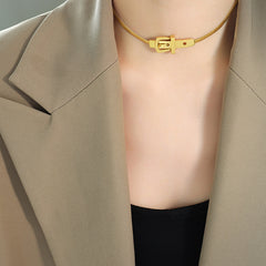 Buckle Snake Chain Necklace & Bracelet