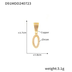 18K Gold-Plated Script Initial Charm Pendant