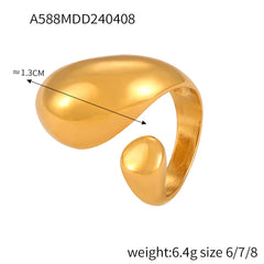 Gold-Tone Geometric and Accent Ring Designs