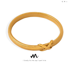 18K Gold-Plated Coil Bangle