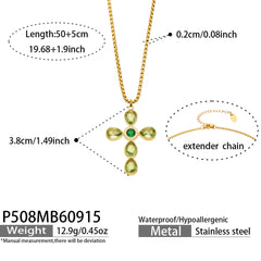 Cubic Zirconia Cross Necklace or Pendant
