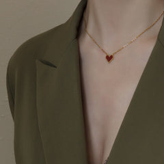18K Gold-Plated Heart Pendant Necklace