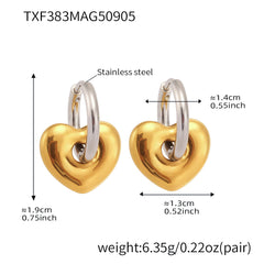 18K Gold-Plated Heart Necklace & Earrings