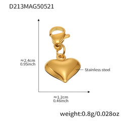 Heart & Flower Charm Necklace, Bracelet & Pendants