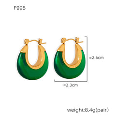 Color Resin Stud and Hoop Earring Designs