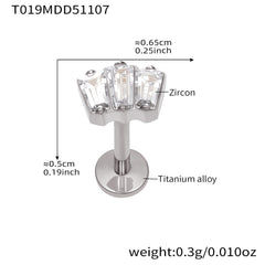 Cubic Zirconia Decorative Lip Stud