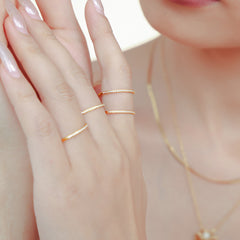 18K Gold-Plated Fine Cubic Zirconia Band Ring