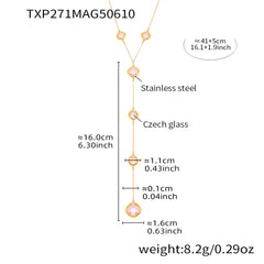 Faceted Glass Accent Long Necklace