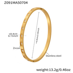 Cubic Zirconia Slim Clasp Bangle Designs