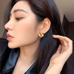 Nicolette Pavé Heart Stud Earrings