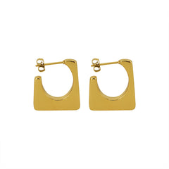 Geometric Square Open-Hoop Earrings