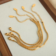 Twisted Chain Necklace & Bracelet